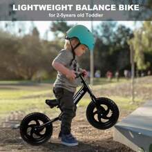 Bicicleta De Equilibrio Para Niños Ajustable Sin Pedales - Negro - Ver 5
