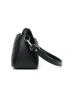 高品质真皮钱包 奢华手提包 女士单肩包 设计师斜挎包 时尚女士邮差包 新款 - 黑色 - 查看 6