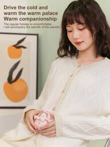 AOYI 1pc 1200mAh Rechargeable Hand Warmer, Portable Constant Temperature Mini Cartoon Chick Hand Warmer (2-Gear Adjustable)