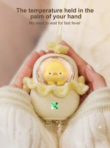 AOYI 1pc 1200mAh Rechargeable Hand Warmer, Portable Constant Temperature Mini Cartoon Chick Hand Warmer (2-Gear Adjustable)