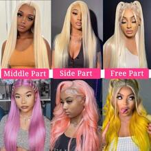 613 Lace Front Wig Human Hair 30 Inch 13x4 Straight Blonde Lace Front Wigs Human Hair Pre Plucked With Baby Hair 613 HD Transparent Lace Frontal Wig Blonde Wig Human Hair - S613 - 查看 9