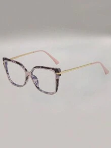Lunettes de vue vintage pour femmes - Cadres multicolores haut de gamme, verres carrés en PC, lunettes de mode pour un usage quotidien