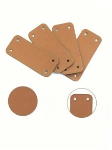 10/20/50/100PCS Túi xách, Mũ, Khăn quàng cổ, Nhãn da nhỏ tự làm, Phụ kiện khâu tay, Nhãn, Thẻ trang trí bằng da PU Ý tưởng quà tặng mùa đông cho bé trai bé gái Ngày lễ tình nhân - màu nâu - Xem 9