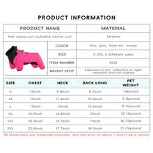 Dog Clothes, Pet Four-Legged Cotton-Padded Coat, Thickened And Warm, Small Dog Windproof And Waterproof, Teddy, Poodle, Adjustable Dog Clothing