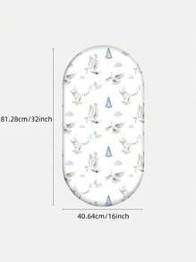 GLLQUEN BABY 4件套婴儿床单，透气柔软，贴合床垫，弹性旅行床品，时尚花卉图案，男女宝宝均适用，32英寸 x 16英寸（和平图案），Oeko-Tex认证 - 和平鴿 - 查看 3