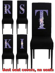 Capas para cadeiras Capas elásticas antiderrapantes universais Capas elásticas para assentos de cadeiras Capas removíveis e laváveis, capas para assentos de cadeiras de cozinha Protetores adequados para salas de jantar Salas de estar, restaurantes, escritórios, hotéis, organizadores de banquetes Armazenamento Bolsa de armazenamento Organização