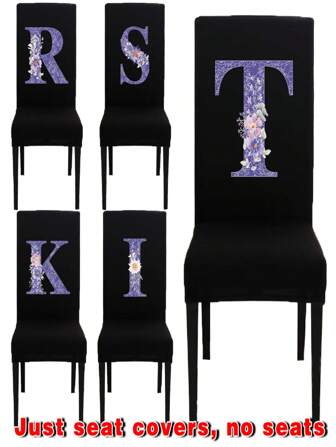 椅套通用弹性防滑套弹力椅子座套可拆卸可洗椅套，厨房椅子座套保护套适用于餐厅客厅、餐厅、办公室、酒店、宴会组织者储物袋组织