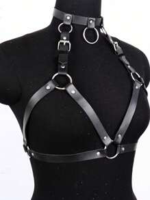 Women Leather Body Chain Sexy Cage Bra, Women Garter Belt Sexy Lingerie And Lingerie Accessories For Halloween