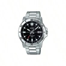 Casio Đồng hồ nam STANDARD Series Swordfish Water Ghost Ocean Heart Business Quartz Dây đeo bằng thép không gỉ Nhật Bản và Hàn Quốc Mặt số đen MTP-VD01D-1E - màu đen - Xem 1