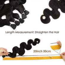 Body Wave Micro Loop Human Hair Extensions Healthy End Micro Link Micro Ring 50pcs Keratin Capsule Body Wave Natural Hair - Natural Black - View 9