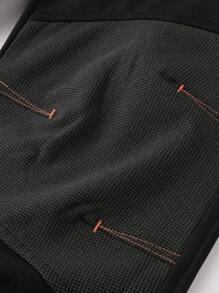 LEDUNTINO Calças de lã grossas casuais com zíper da moda masculina, esportivas, sólidas, com elasticidade, presente para namorado, calças quentes à prova de vento para inverno e outono, à prova d'água, emendadas, calças de acampamento, primavera e outono, calças masculinas