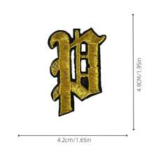 1 Pièce Optionnelle Alphabet Noir Edge Patch Brodé, Fer Sur/insignes, Vêtements Et Accessoires Décoration