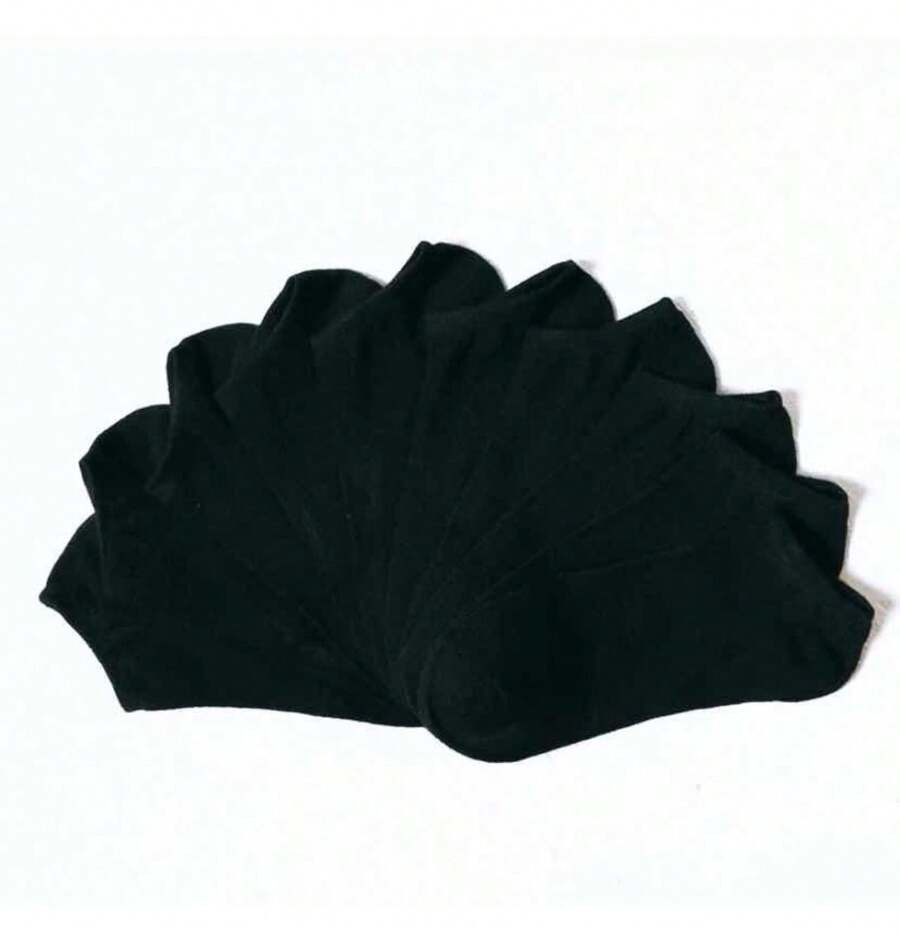 Kit 18 Pairs Of Socks Non-Sweat Anti-Allergenic Comfortable And Soft Unisex - màu đen - Xem 1