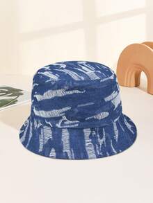 1 Stück Damen vintage, verwaschener Fischerhut, beidseitig tragbar, windabweisend und warm, für den täglichen Gebrauch geeignet - einfarbig - Übersicht 12