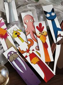 30 piezas/paquete Pegatinas de animales de dibujos animados divertidos, tarjetas de papel multifuncionales, aptas para scrapbooking, diarios, regalos para lectores y amantes de los pasatiempos