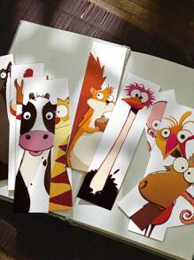 30 piezas/paquete Pegatinas de animales de dibujos animados divertidos, tarjetas de papel multifuncionales, aptas para scrapbooking, diarios, regalos para lectores y amantes de los pasatiempos
