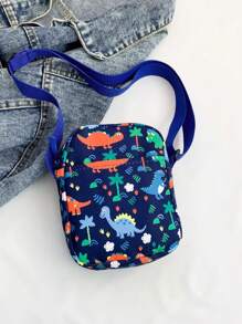 迷你孩子們可愛恐龍圖案斜肩包手機包