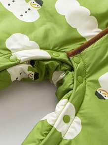 mini bala Bộ đồ liền thân ấm áp thời trang cho bé trai bé gái ngoài trời - màu xanh lá - Xem 8