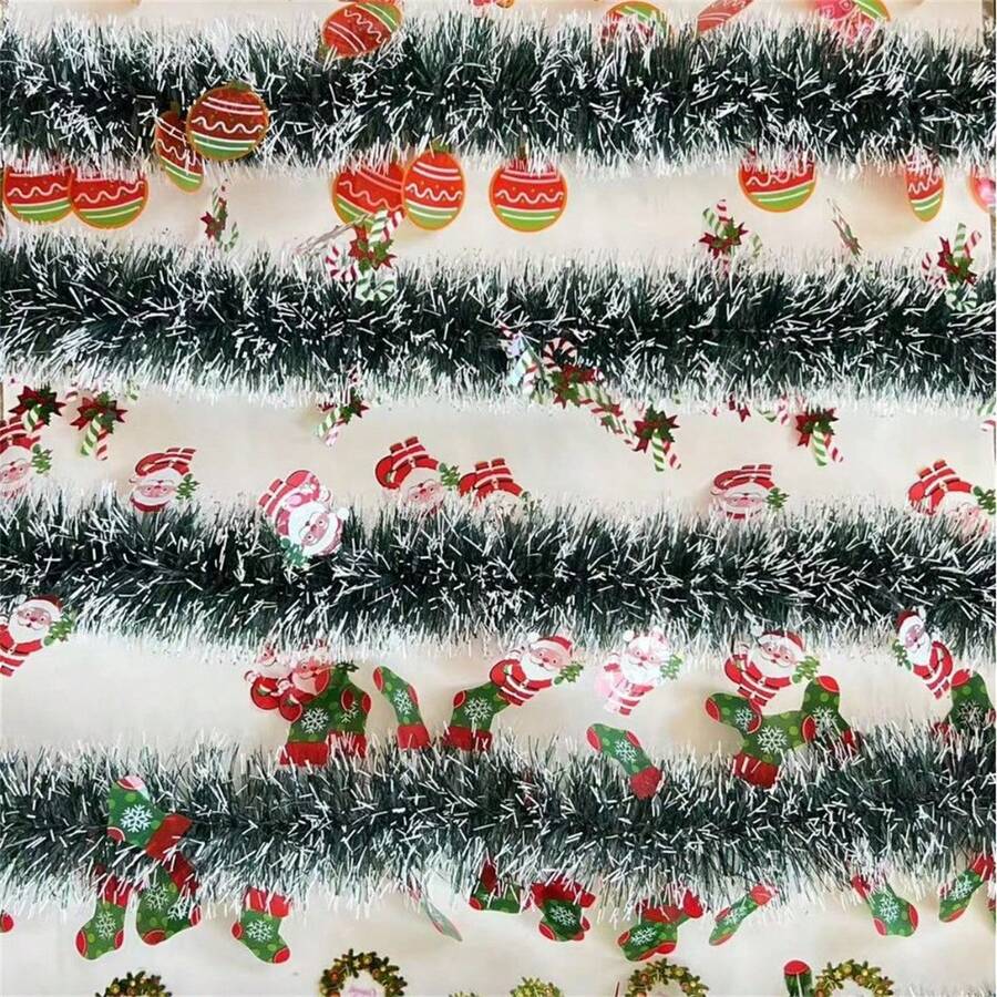 1 件圣诞装饰松枝彩色毛绒吊坠 - 彩色 - 查看 1