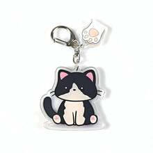 亚克力可爱猫咪挂件钥匙扣甜美卡通猫咪宠物印花钥匙扣配饰小礼物动漫 - 彩色 - 查看 14