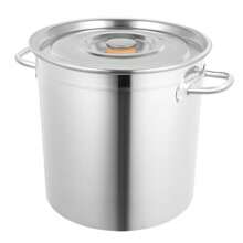 Large Stock Pot Stainless Steel Restaurant Kitchen Soup Big Cooking With Lid 35L - Silver - View 8