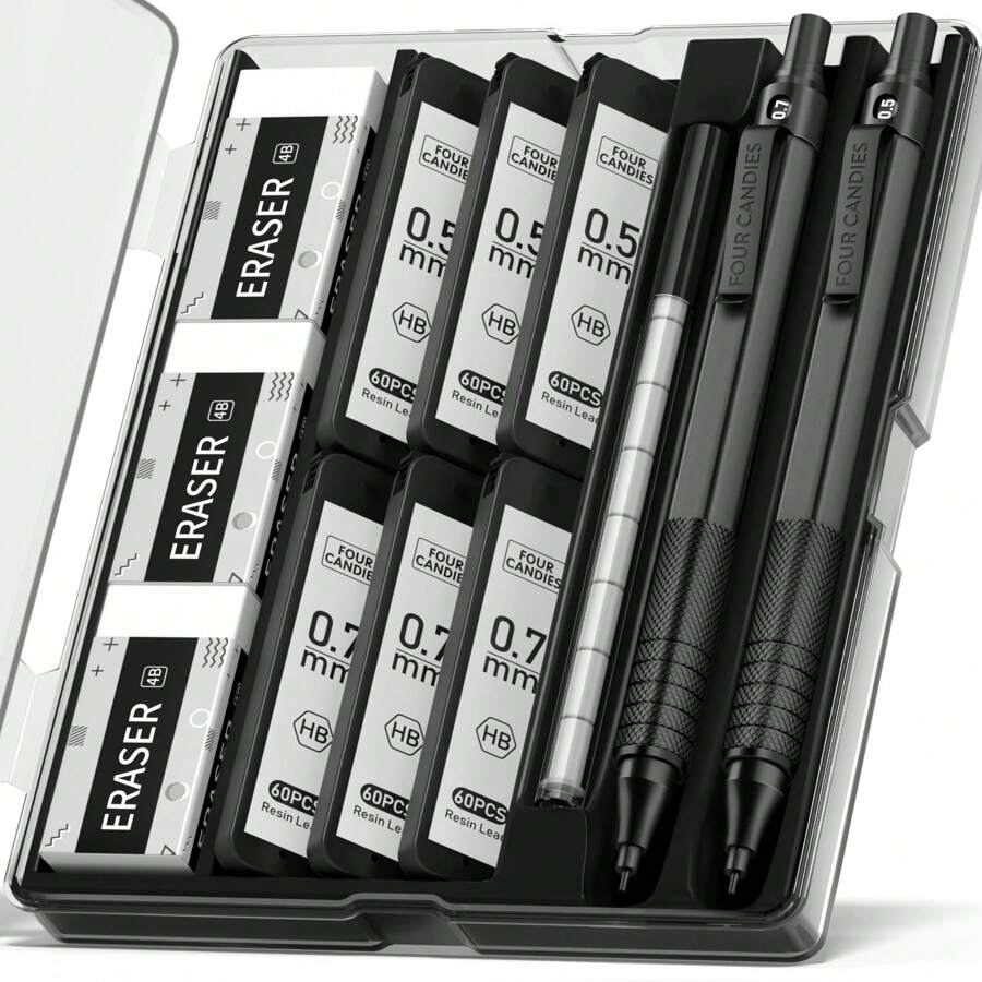 Mechanical Pencil, Drafting Metal Pencils Set With 360PCS HB Lead, 3