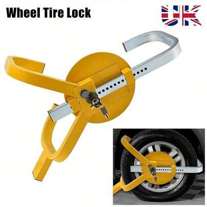 Heavy Duty 13" - 15" Steel Car Van Wheel ClampLock For Caravan Trailer