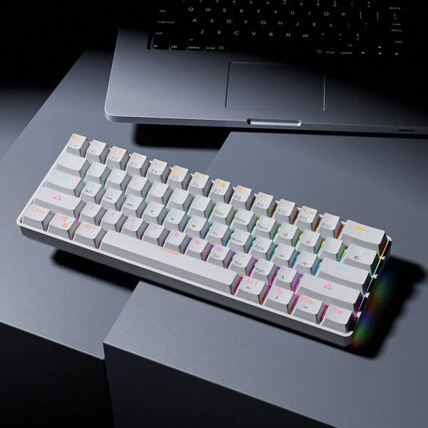 MUCAI MK61 USB C Connection Game Esports 61 Key Mechanical Keyboard