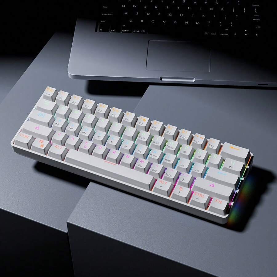 MUCAI MK61 USB C Connection Game Esports 61 Key Mechanical Keyboard