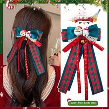 圣诞装饰 1 件可爱圣诞蝴蝶结丝带发夹 - 时尚百搭，适合派对/生日/圣诞节 - 送给女孩的完美礼物 - 彩色 - 查看 5