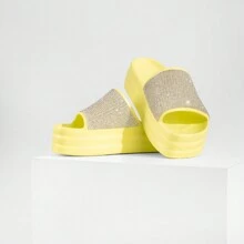 EVVA HIT Women's Flip Flops Platform Wedge Heel Very Light 100% EVA Women's Sandals EVA Sandal Platform EVA Clogs Women's Flat Sandal Evva Women's Sandals Women's Sandals - 黃色 - 查看 1