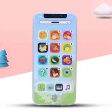 Teléfono móvil con luz y música para bebés, juguete de simulación de teléfono móvil, máquina de aprendizaje educativa para niños, azul - Azul - Ver 3