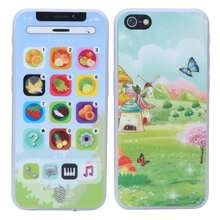 Teléfono móvil con luz y música para bebés, juguete de simulación de teléfono móvil, máquina de aprendizaje educativa para niños, azul - Azul - Ver 1