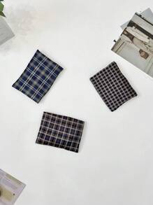 Bộ 3 quần short kẻ caro in họa tiết caro lưng thun thoáng khí cho nam, quần ngủ rộng rãi thoải mái, quần đùi boxer thoải mái - Nhiều màu - Xem 6