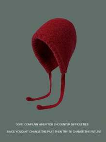 1pc Two-Way Cozy Knit Beanie Hat With Tie Design, Warm And Versatile For Women In Autumn & Winter