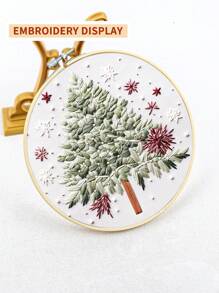 10pcs/Set Beige & Green Bamboo DIY Cross Stitch Embroidery Hoops, Suitable For Home Decor, Dream Catcher Accessories, Halloween & Christmas Decorations, Phone/Keychain/Bag Hanging Ornaments, Desk & Bedside Display
