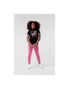 Camiseta Infantil Preta com Estampa Menina