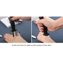 Telescopic Knife Props, Fake Special Effects Small Tool Toys, Halloween April Fool's Party Special Effects Costume Knives - Black - View 5