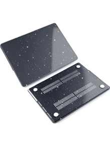 Case Compatible With MacBook , Sturdy Protective Plastic Hard Shell Cover Fit Retina Display Touch ID. (Sparkly Black)