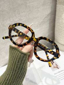 1 Cặp Kính Không Cần Đơn Thời Trang Mới Cho Nữ, Thích Hợp Làm Phụ Kiện Kính Phối Đồ Hàng Ngày Cho Phụ Nữ - Trong sáng - Xem 3