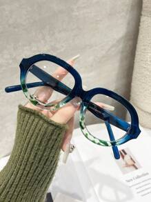 1 Cặp Kính Không Cần Đơn Thời Trang Mới Cho Nữ, Thích Hợp Làm Phụ Kiện Kính Phối Đồ Hàng Ngày Cho Phụ Nữ - Trong sáng - Xem 4