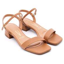 Vizzano Women's Sandal With Low Thick Heel And Original Buckle - 駝色 - 查看 4