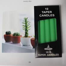 1 Box Of 10pcs, 16cm High Straight Candles, Each Lasts 2 Hours, Unscented, Suitable For Indoor/Outdoor, Emergency Lighting, Wedding, Church, Holiday, Birthday Party And Event Decoration, Dripless Tapered Design Gifts Graduation