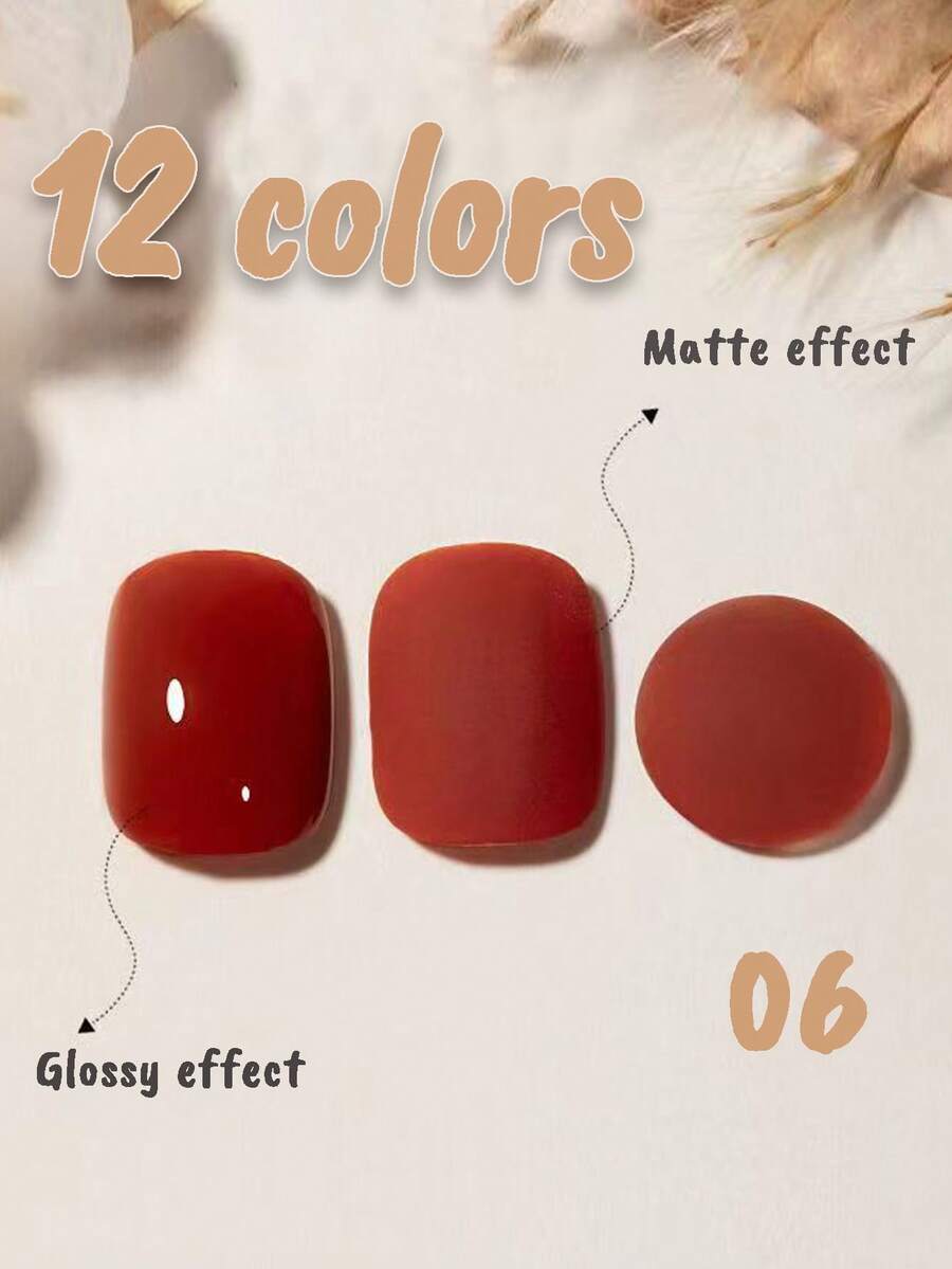 Caramel Color Series Nail Polish 2024 New Popular White Senior Caramel