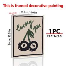 1 件，帆布挂画，幸运的你”樱花帆布艺术印刷品 - 复古黑白墙壁装饰，适用于宿舍、卧室、客厅 - 现代美学海报 - 彩色 - 查看 15