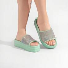 EVVA HIT Women's Flip Flops Platform Wedge Heel Very Light 100% EVA Women's Sandals EVA Sandal Platform EVA Clogs Women's Flat Sandal Evva Women's Sandals Women's Sandals - 薄荷 - 查看 1