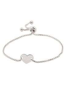 1pc Customizable Heart-Shaped Bracelet, Personalized Adjustable Heart Bracelet, Gift For Girlfriend And Best Friend