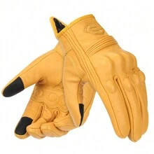 1 Pair Motorcycle Gloves Leather Riding Protective Cycling Gloves Full Finger Glove Racing Protection Touch Screen Motorbike Gloves Motorcross Anti-Fall Protection Cycling Accessiories Riding Essentials For Women Men Rider Gifts - Multicolor - View 22