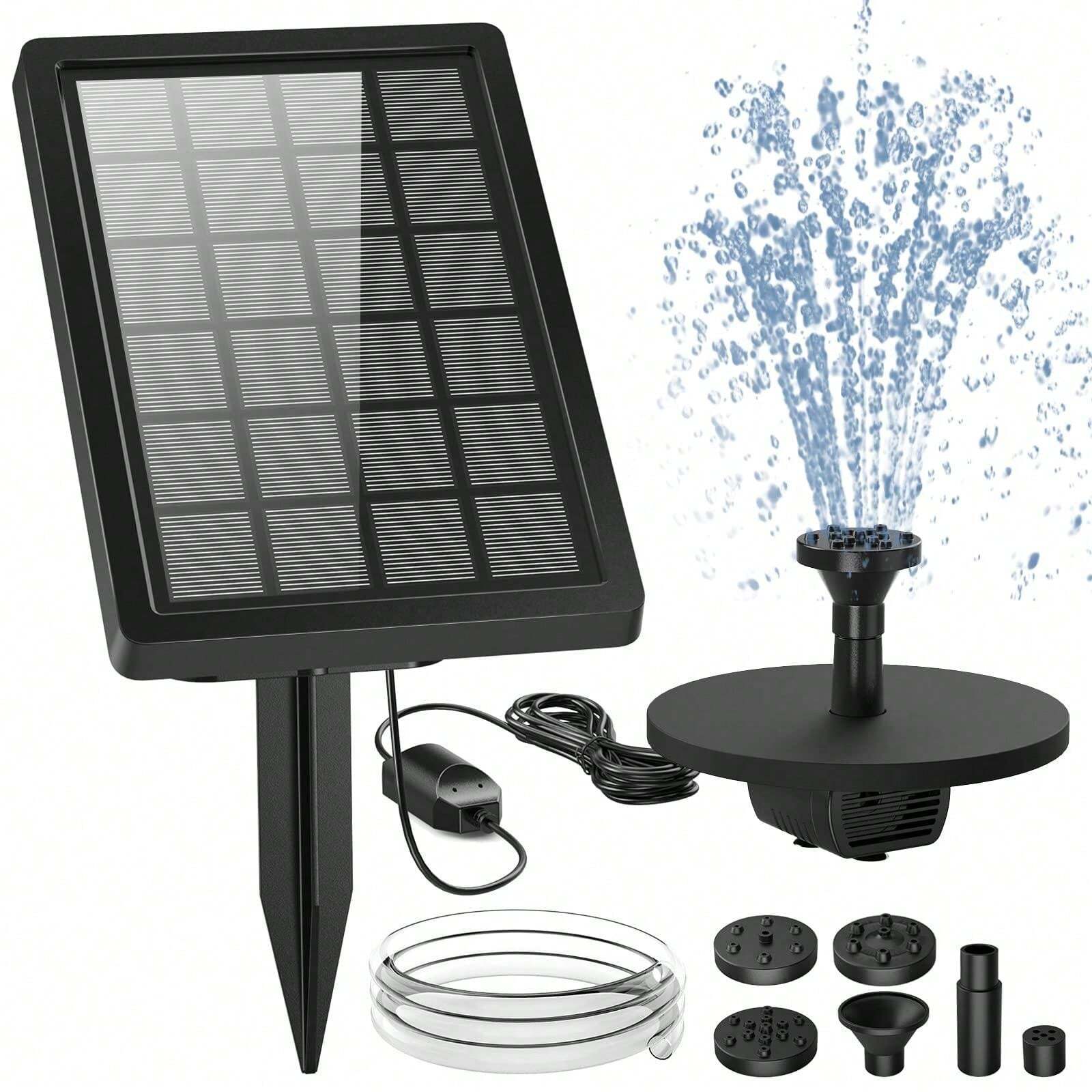 DIY Solar Fountain 5W Split Ground Plug Solar Panel With 3.28FT Water