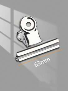 1pc Customizable Logo Stainless Steel File Folder Clip, Metal Triangle Shaped Stationery Clips, Large Memo Board Clip, Suitable For School, Office And Commercial Use Back To School,Back To School,School Supplies